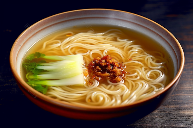 绍子青菜汤汁清汤杂酱面食品摄影,高清,摄影图,摄影图片,图片大全,摄影图免费下载